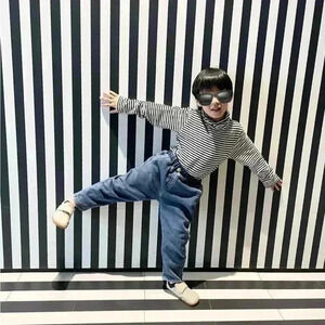 Jeans Fleece Warm Pants Kids Size 4-5